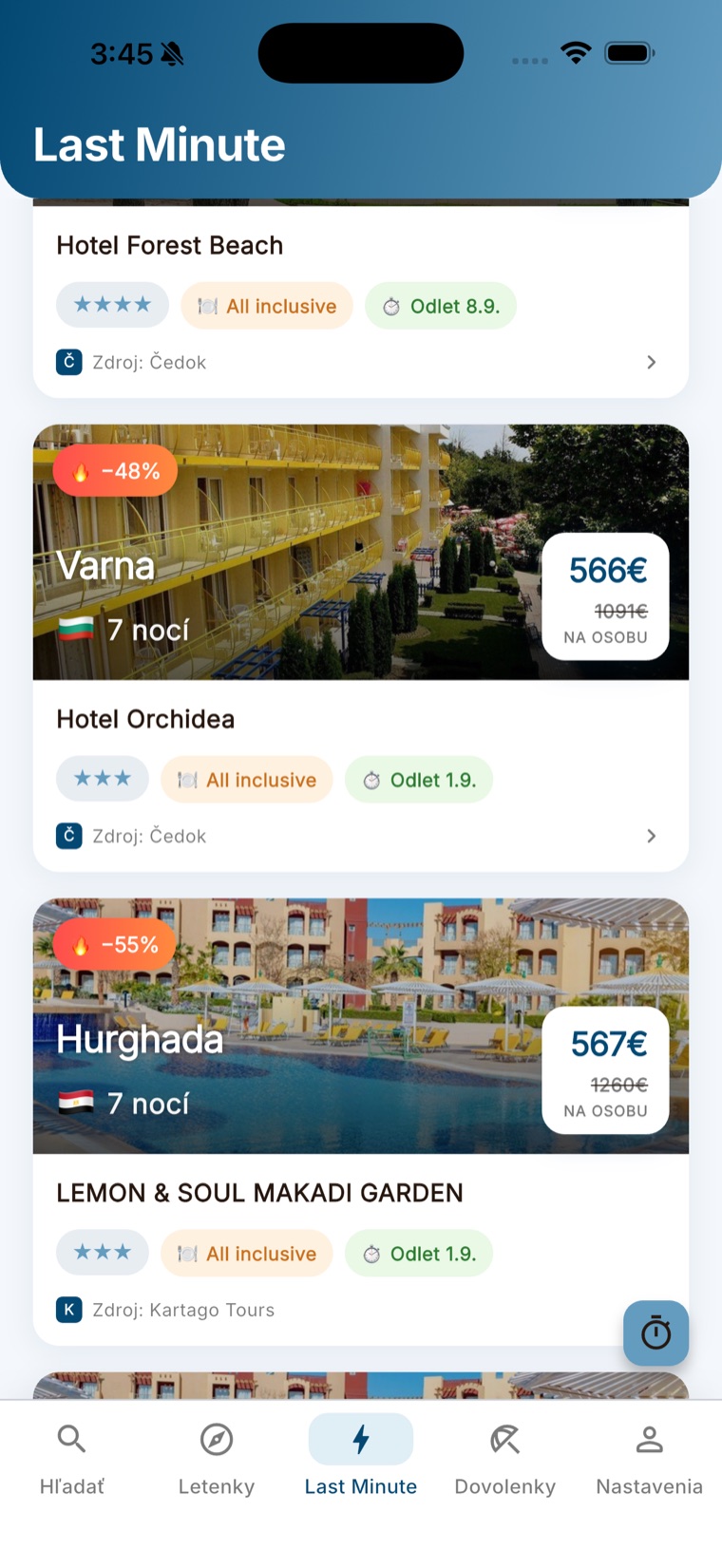 Tripzi Deals - last-minute all-inclusive deals